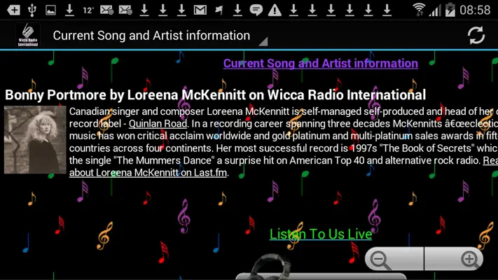 Wicca Radio International android App screenshot 2